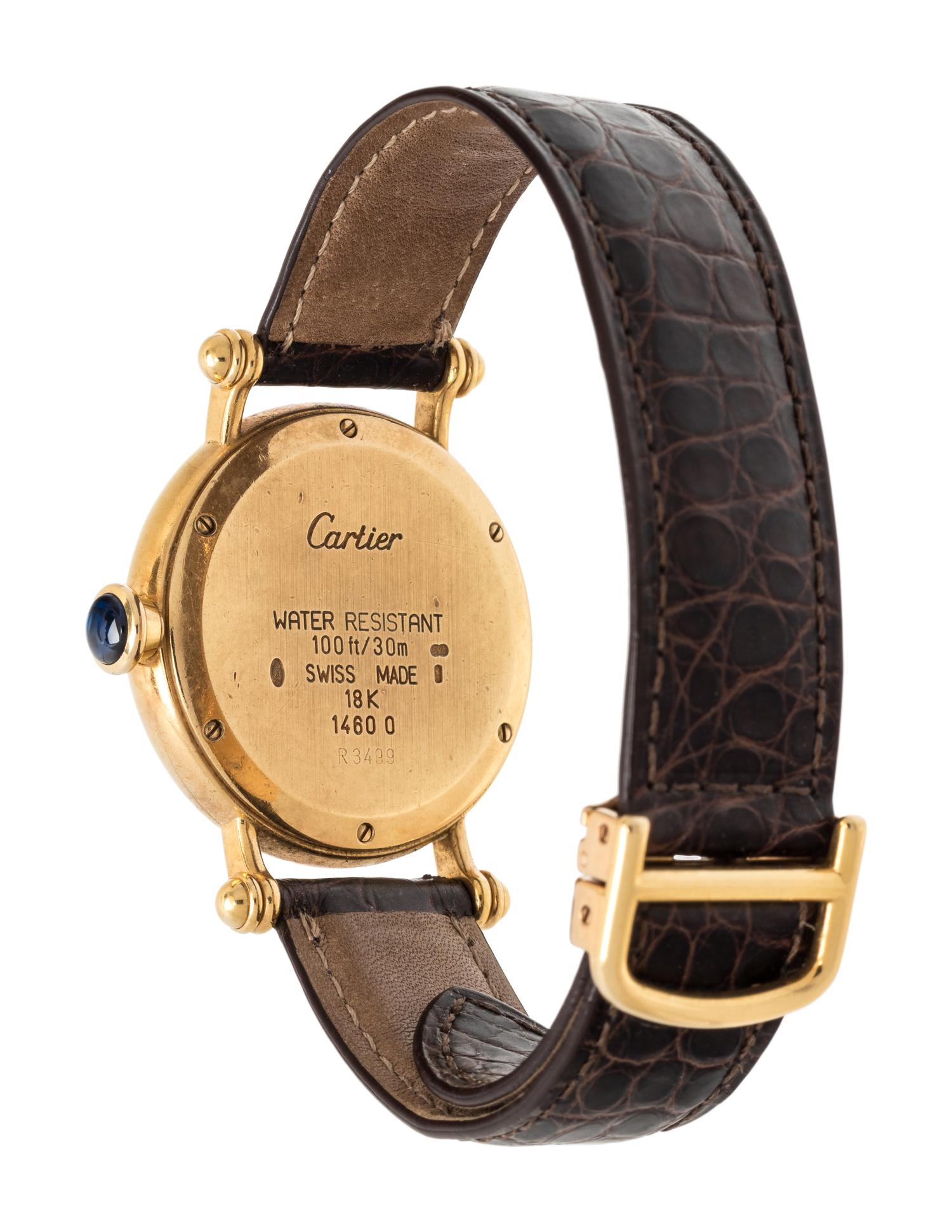 CARTIER, REF. 1460 18K YELLOW GOLD 'DIABOLO' WRISTWATCH