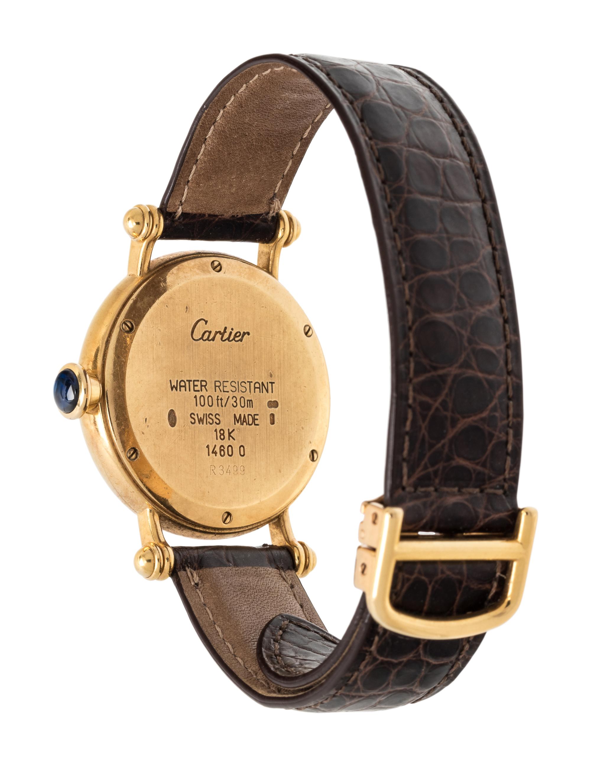 CARTIER, REF. 1460 18K YELLOW GOLD 'DIABOLO' WRISTWATCH