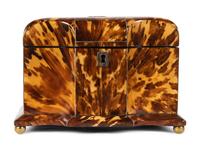 A George III Tortoise Shell Tea Caddy