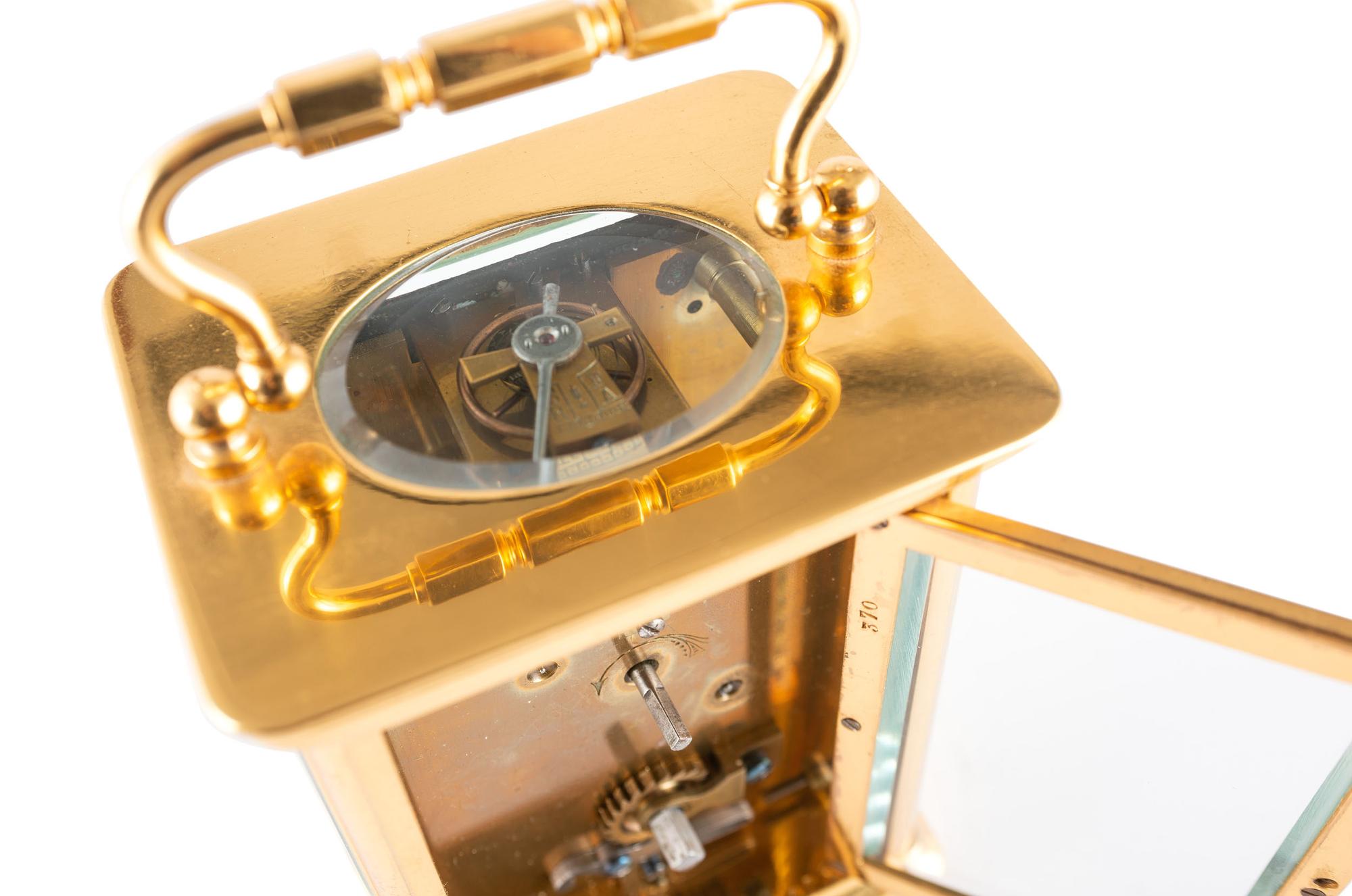 A Gilt Metal Carriage Clock