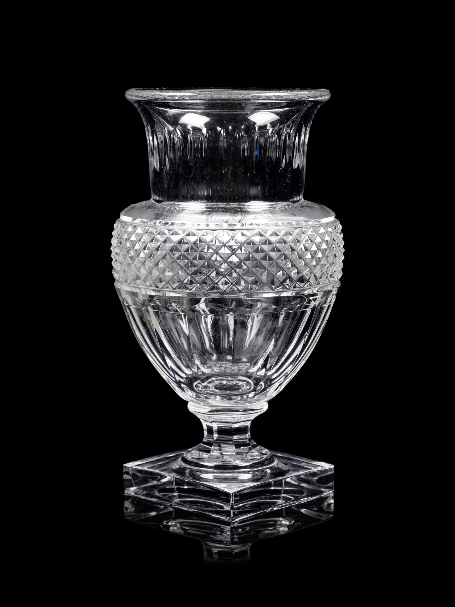 A Baccarat Cut Glass Vase