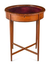 An Edwardian Satinwood Vitrine Table