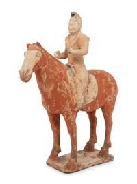 A Chinese Pottery Equestrian Figure