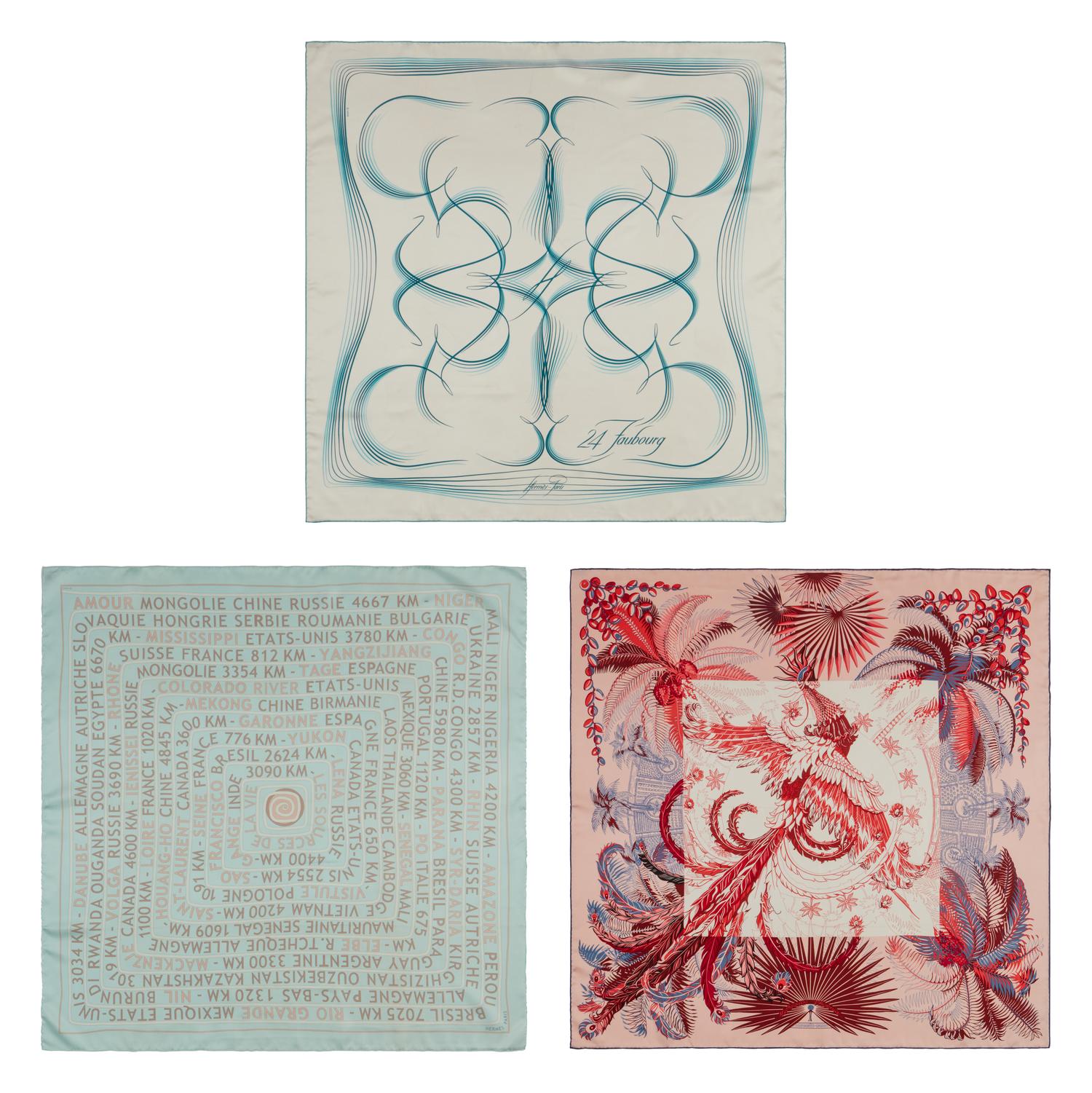 Three Hermès Scarves