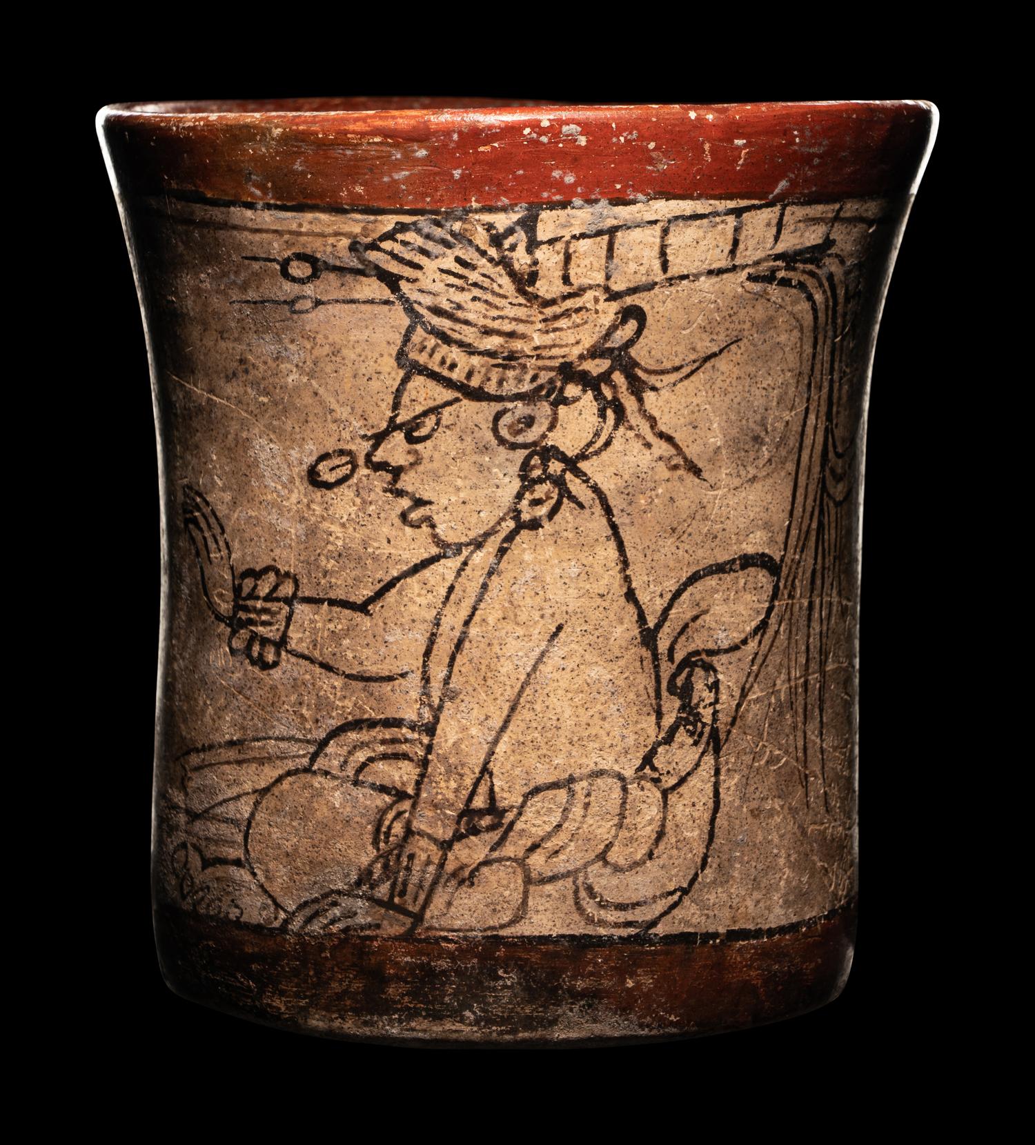A Maya Codex Style Cylinder Vessel