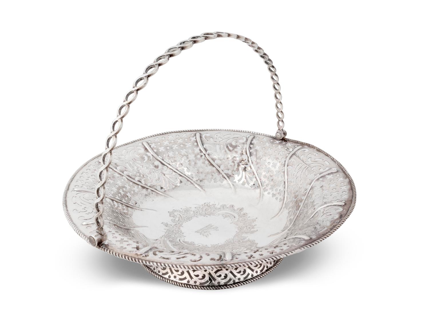 A George III Pierced Silver Cake Basket — Edward Aldridge & Co., London, 1761