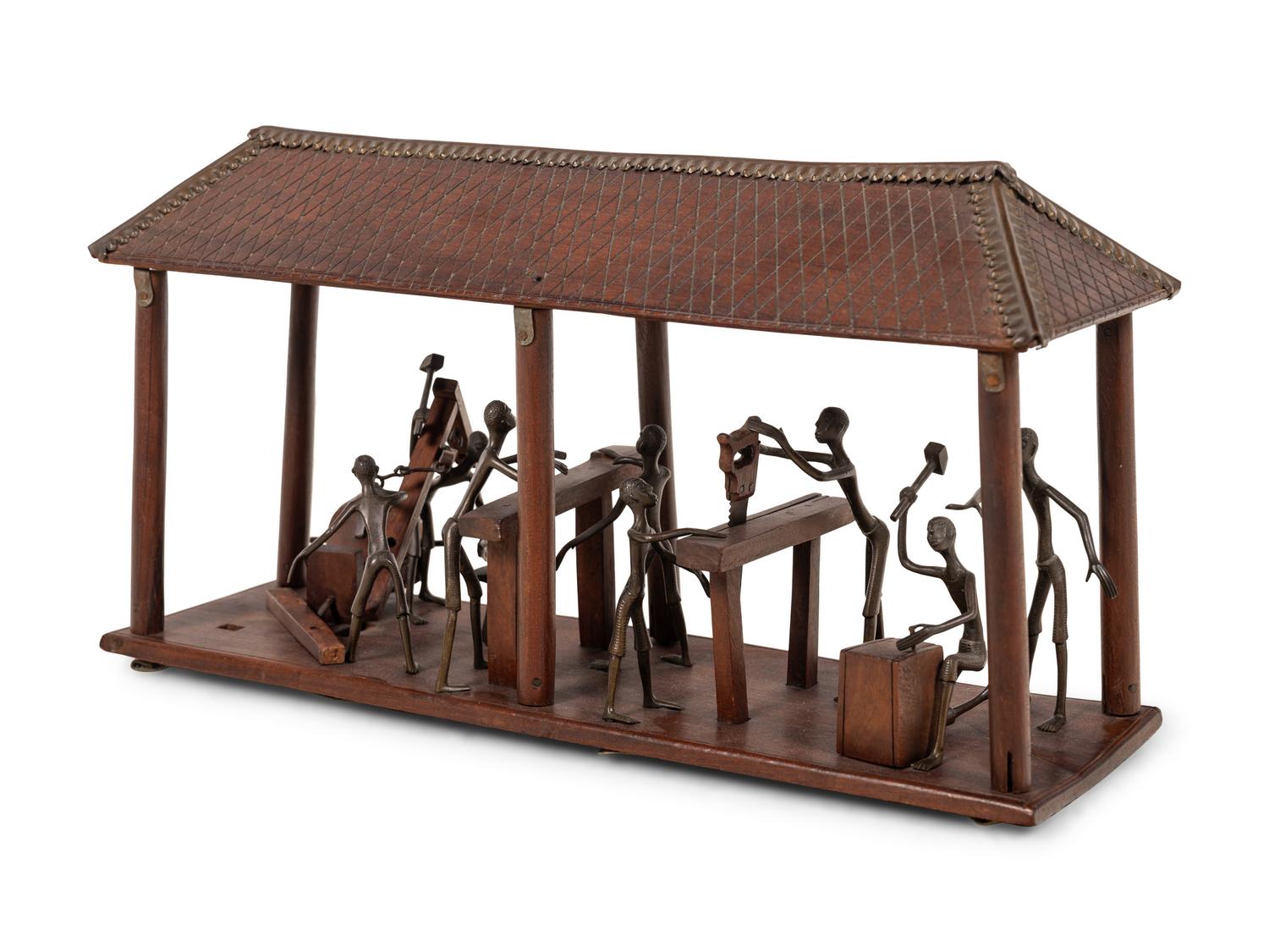 A Model of Benin or Dahomey Artisans at Work