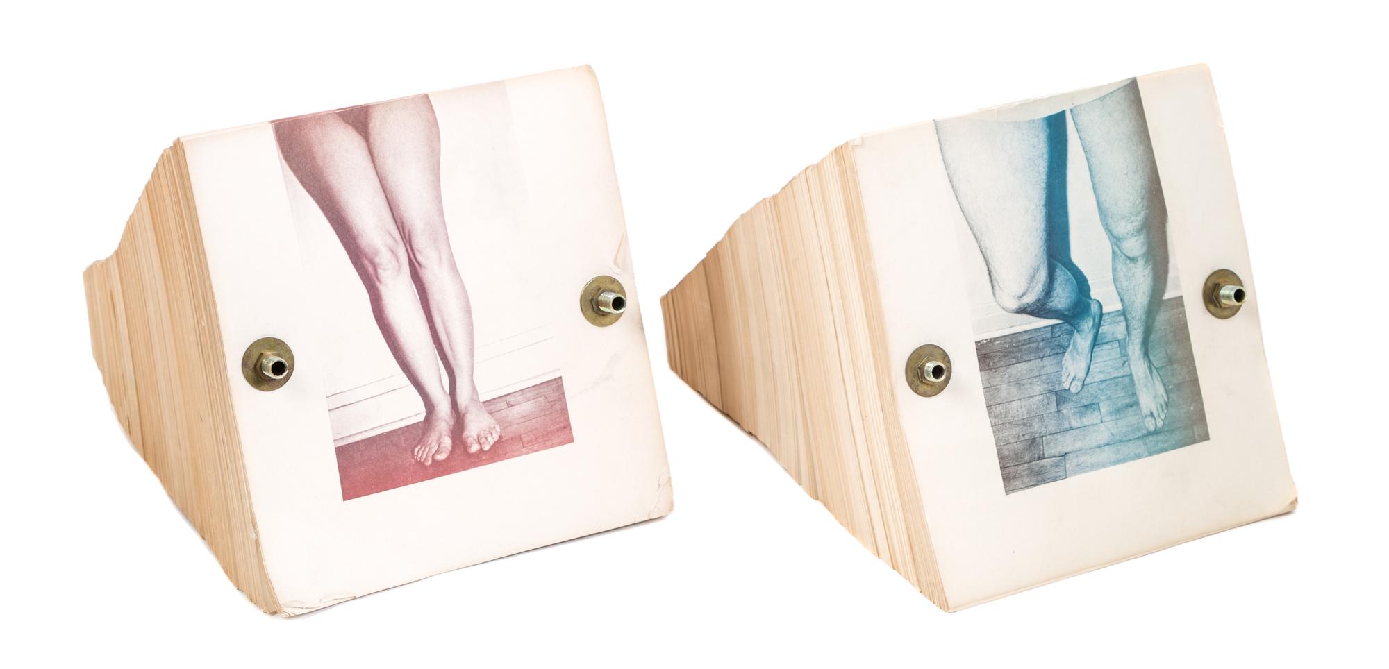 Artist Unknown, (American, 20th century), His and Hers Legs (diptych)