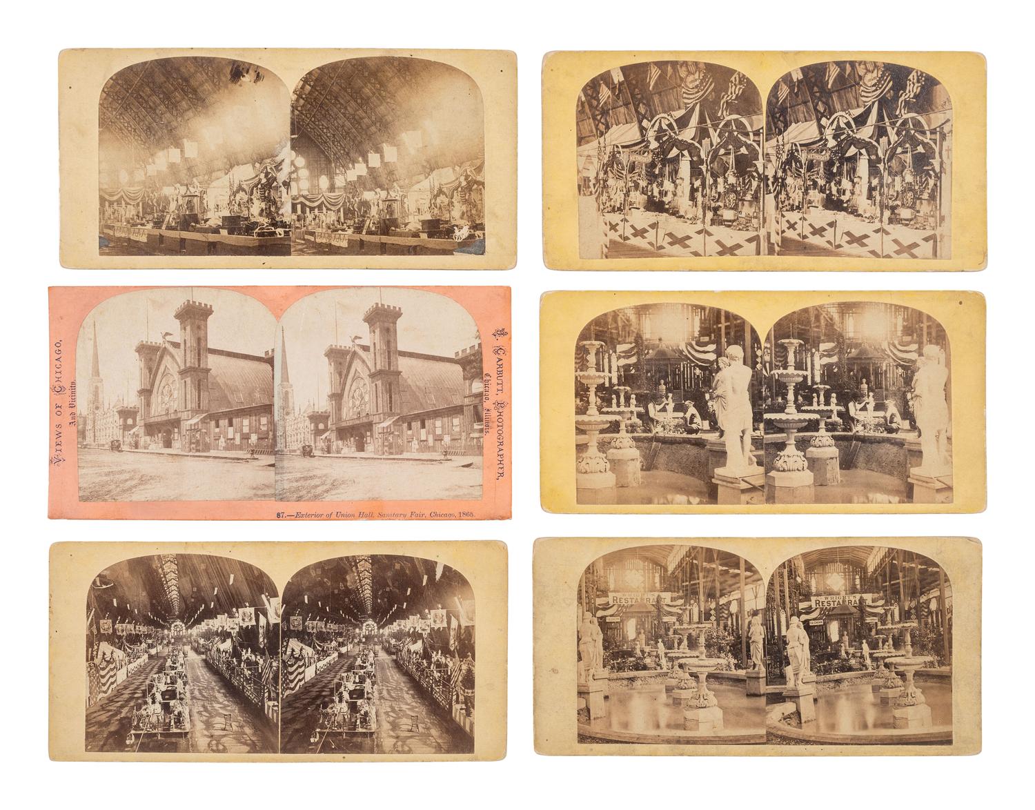 [CIVIL WAR]. 13 views of the Sanitary Fair held in Chicago, by J. CARBUTT. Ca 1865.