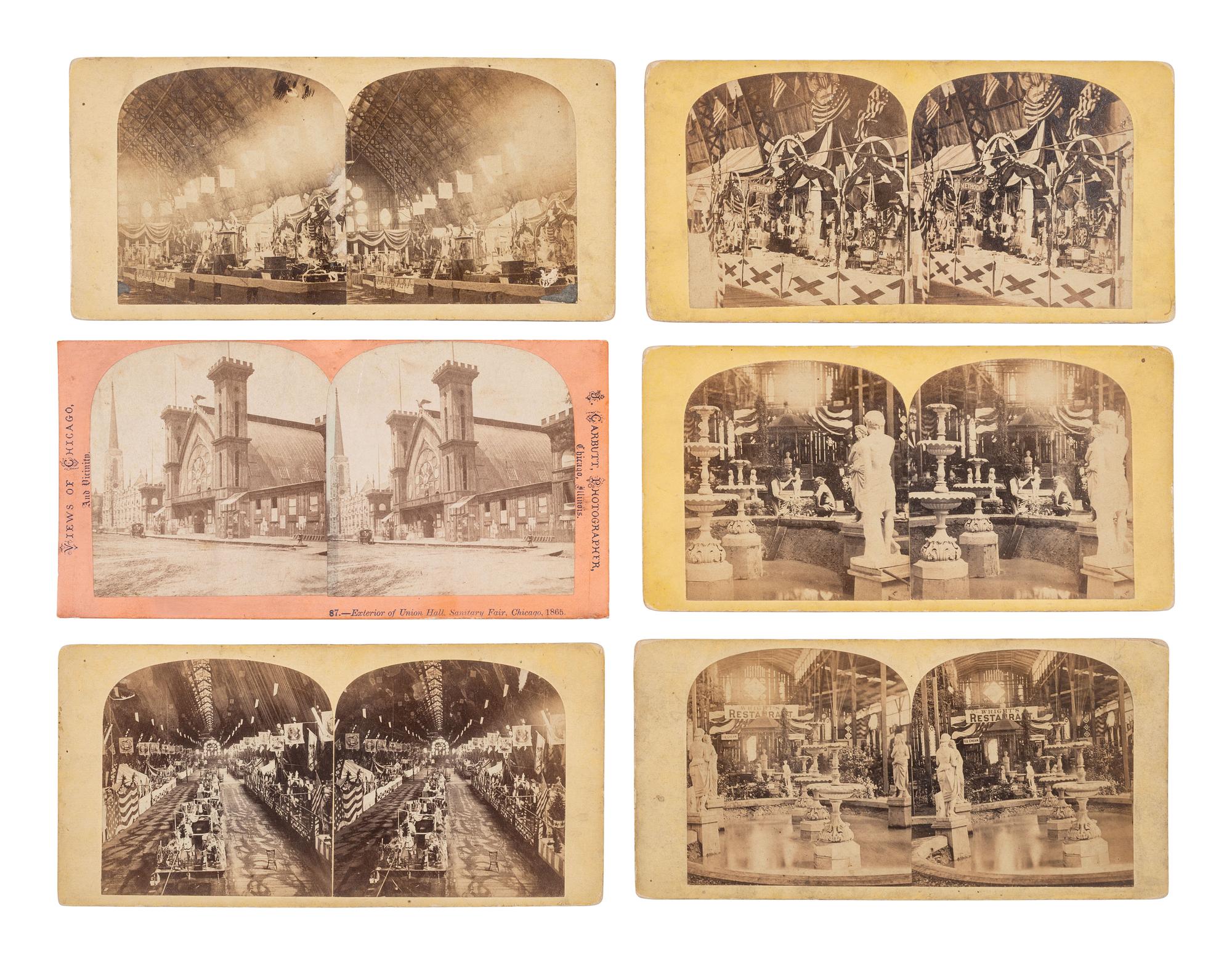 [CIVIL WAR]. 13 views of the Sanitary Fair held in Chicago, by J. CARBUTT. Ca 1865.