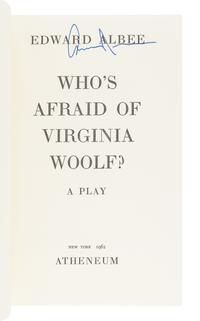 ALBEE, Edward (1928-2016). Who's Afraid of Virginia Woolf? New York: Atheneum, 1962.