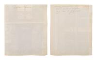 A pair of photographs ( Balcon, Louvre; Ancien Monastère des Bénédictins anglais, 269 rue Saint-Jacques )