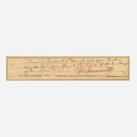 [Declaration of Independence] [Georgia] (Gwinnett, Button) Fragment of Manuscript Document