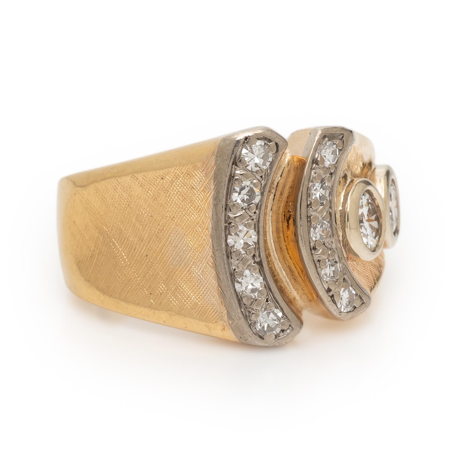 Diamond and Yellow Gold Ring