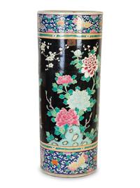 Chinese Painted Ceramic Umbrella Stand
