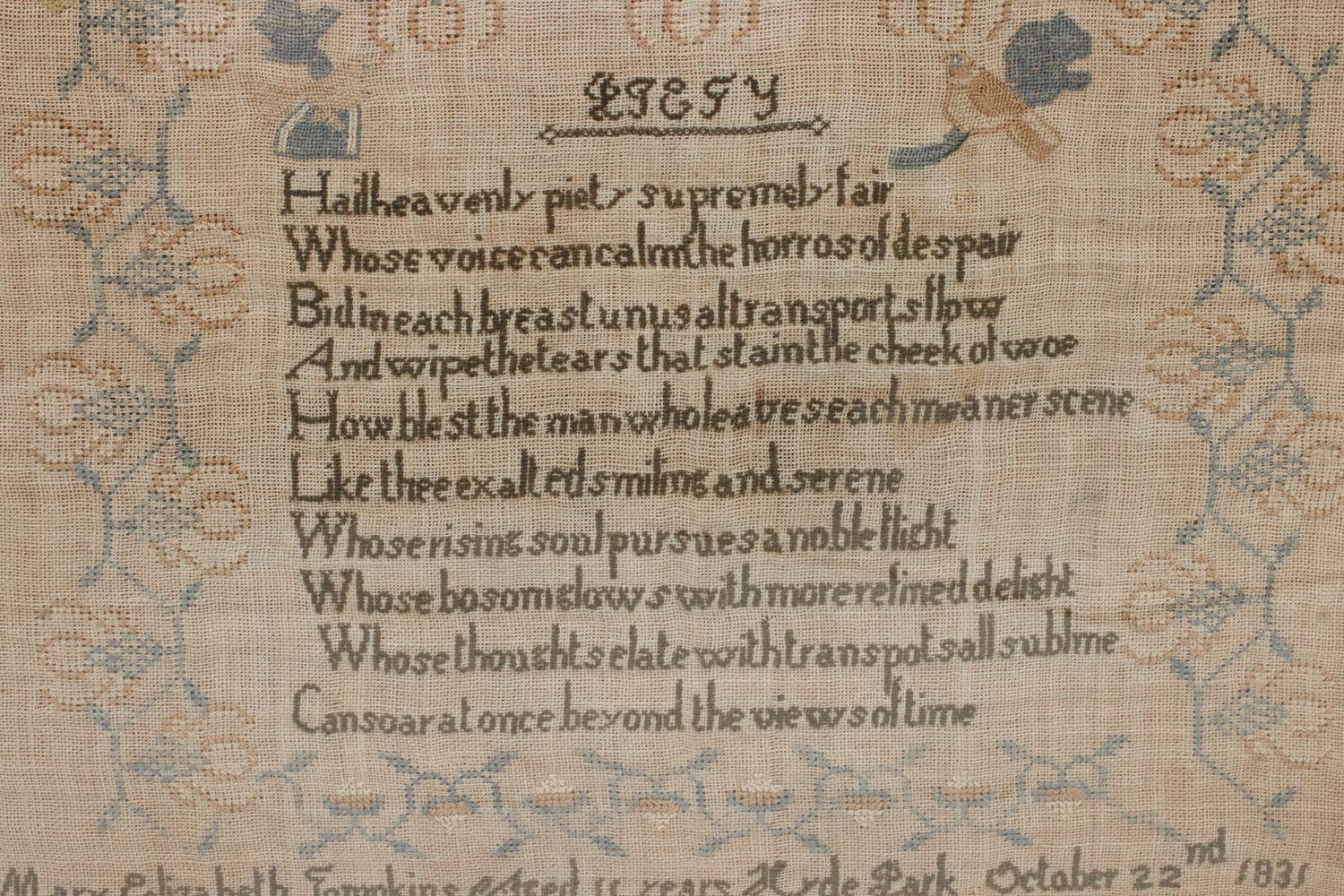 Four English Needlepoint Samplers