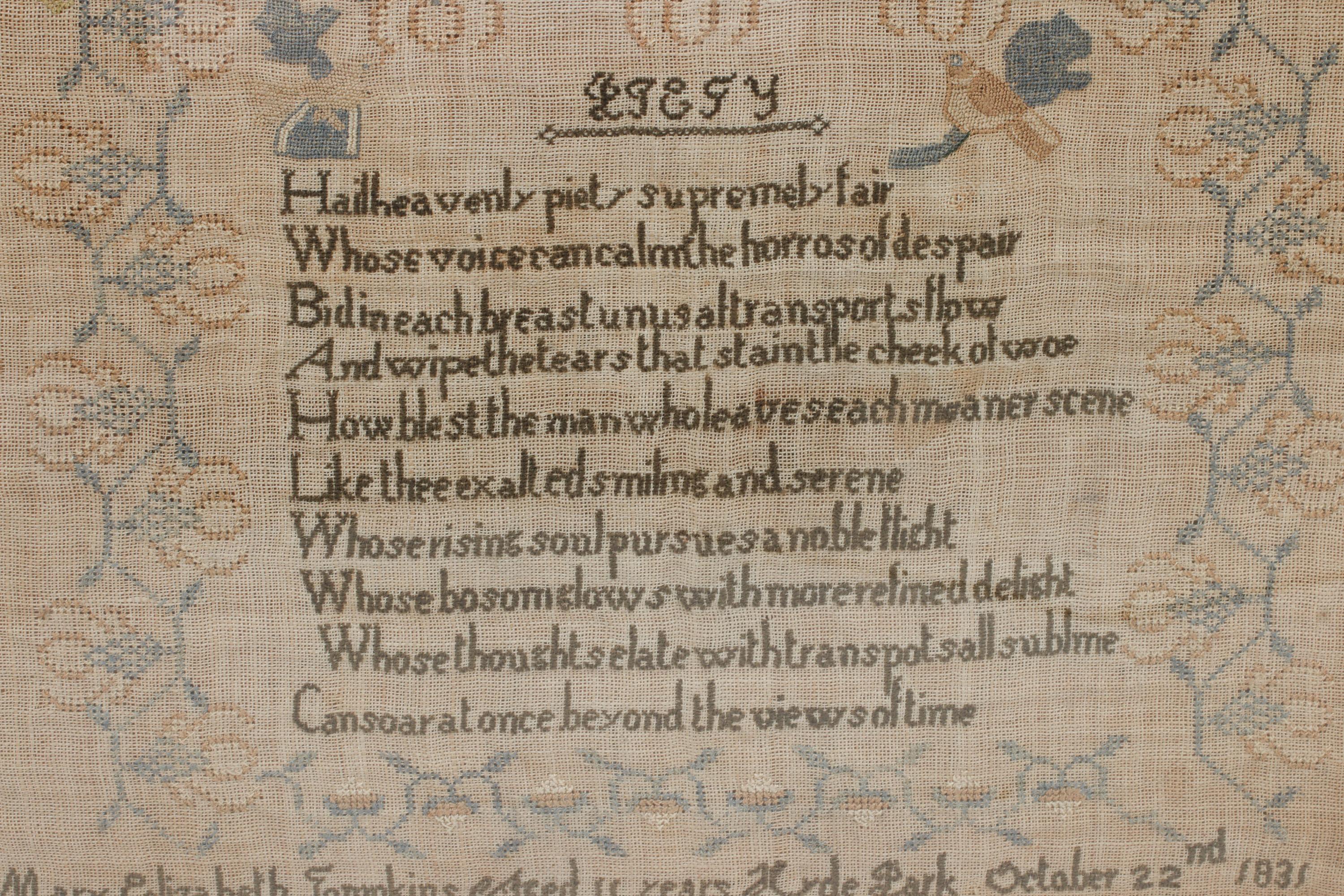 Four English Needlepoint Samplers