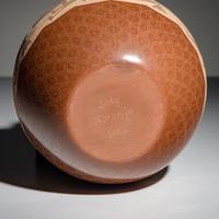 Jody Naranjo (Santa Clara, b. 1969) — Redware Pottery Vase, with Sgraffito Deer and Fish, 2002
