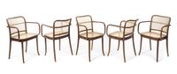Josef Hoffmann (Austrian, 1870-1956), STENDIG, a set of eight Prague 811 armchairs