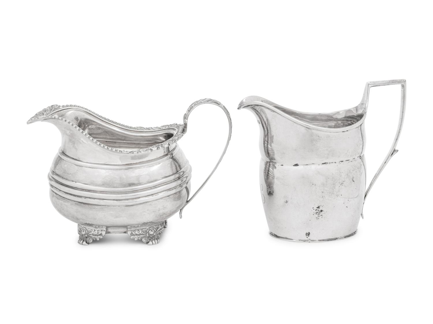 Two English Silver Creamers