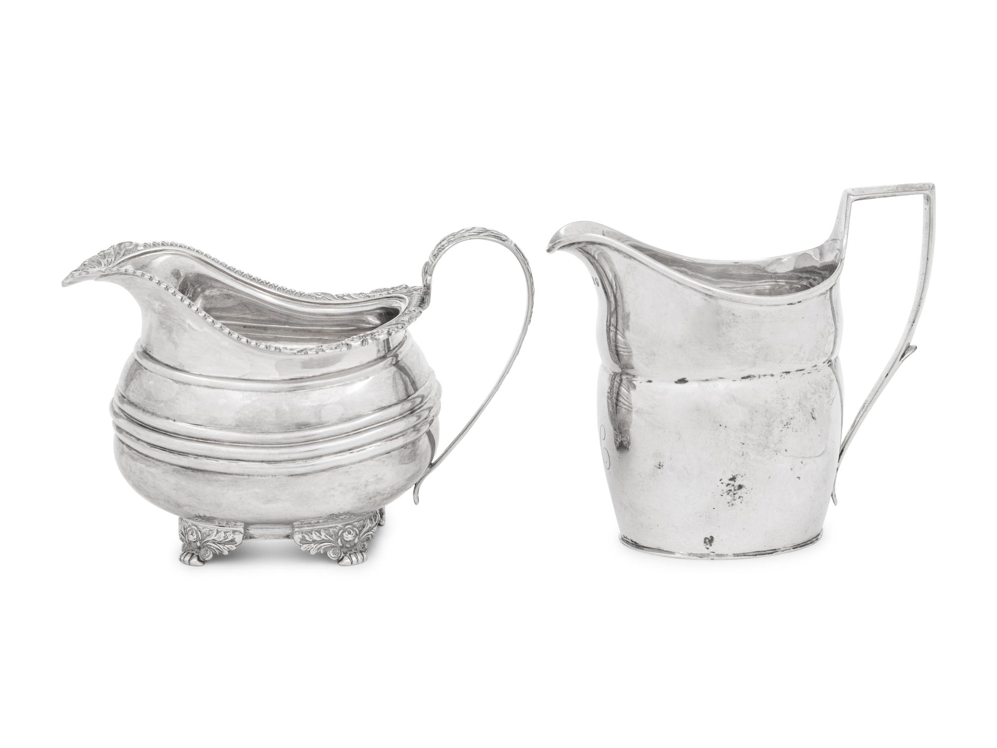 Two English Silver Creamers