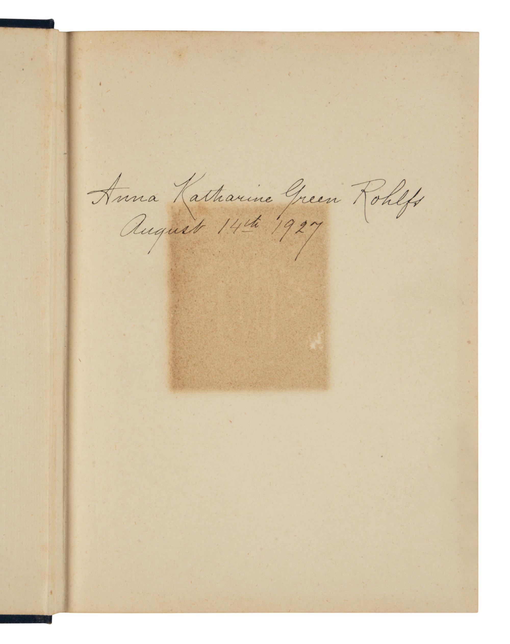 GREEN, Anna Katharine (1846-1935). A group of 17 works, many FIRST EDITIONS, comprising: