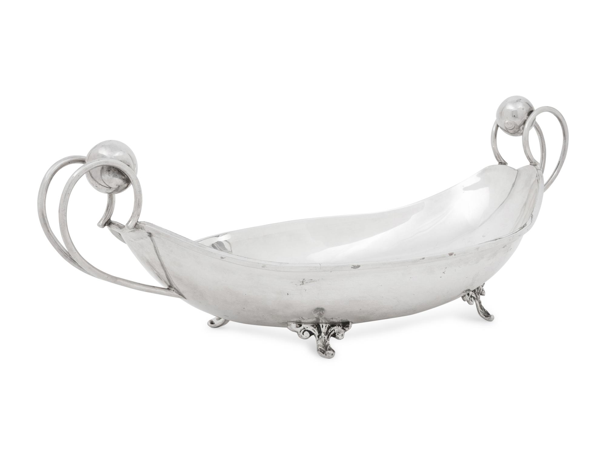 A Mexican Silver Centerpiece Bowl