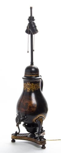 An English Tole Tea Urn Height overall 27 inches. — 19TH CENTURY