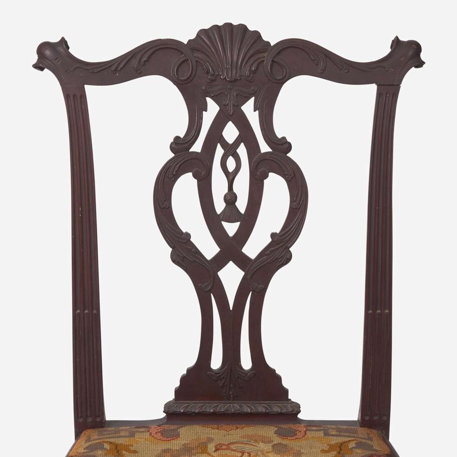 The Shippen Chippendale carved mahogany tassel-back side chair Philadelphia, PA, 1765-1780