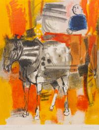 Paul Guiramand, (French, 1926-2008), Horse and Carriage