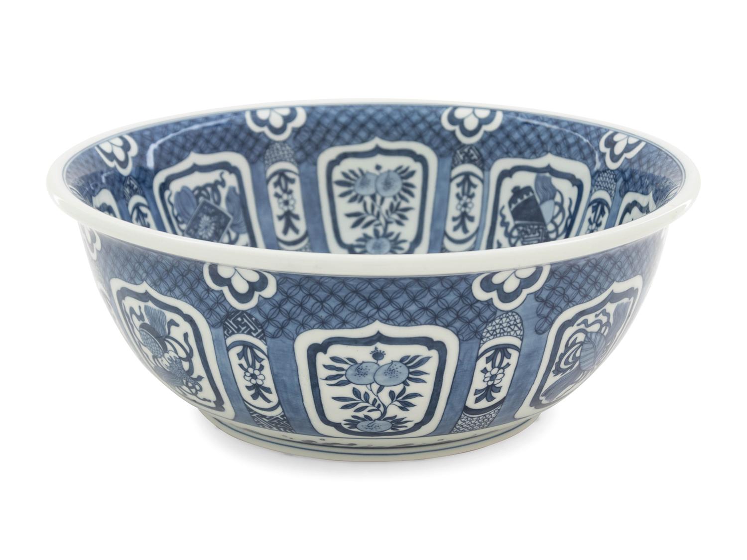 A Chinese Export Porcelain Punch Bowl