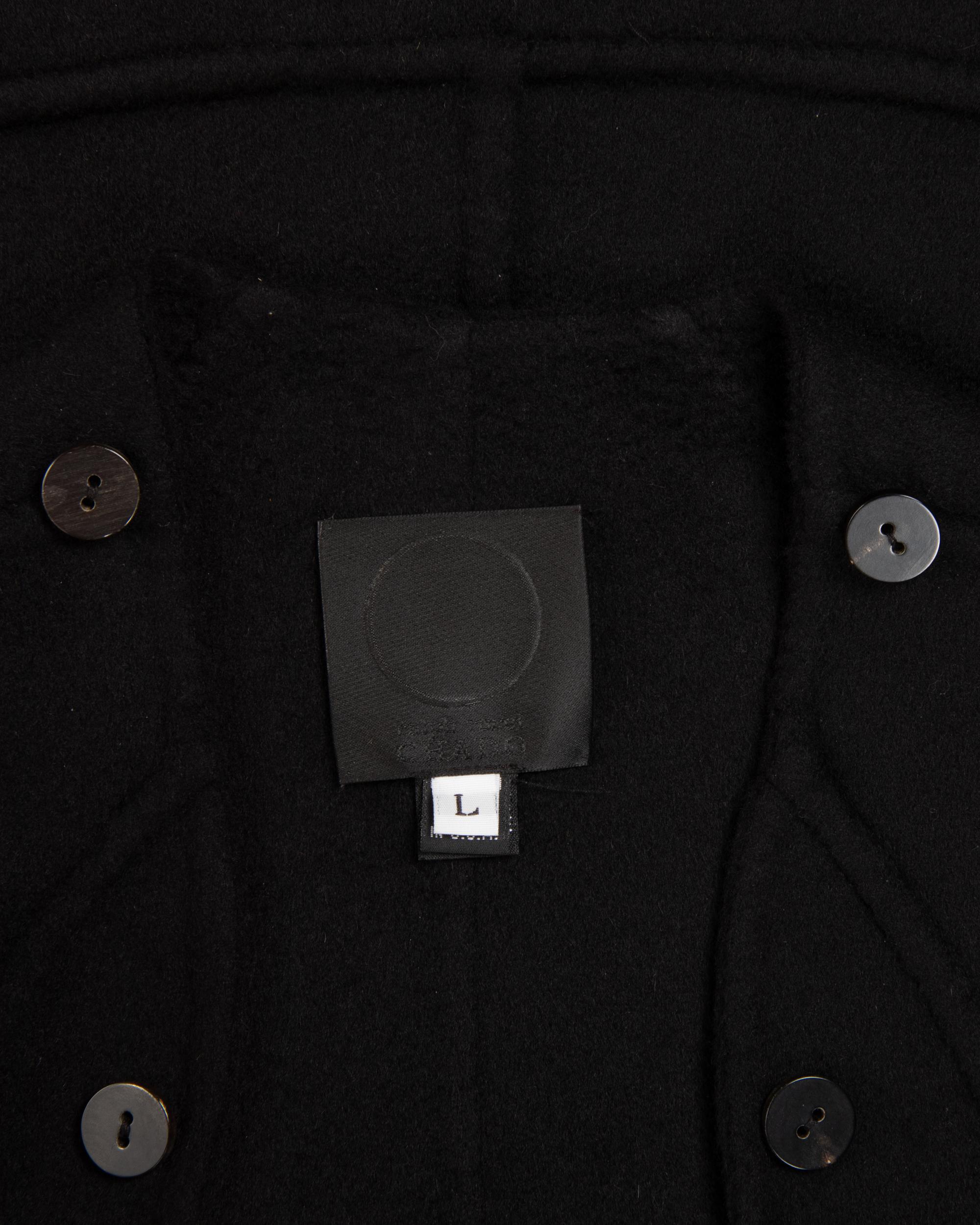 Ralph Rucci Cashmere Coat with Button Details