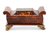 A Regency Tortoise Shell and Mother-of-Pearl Needlework Box