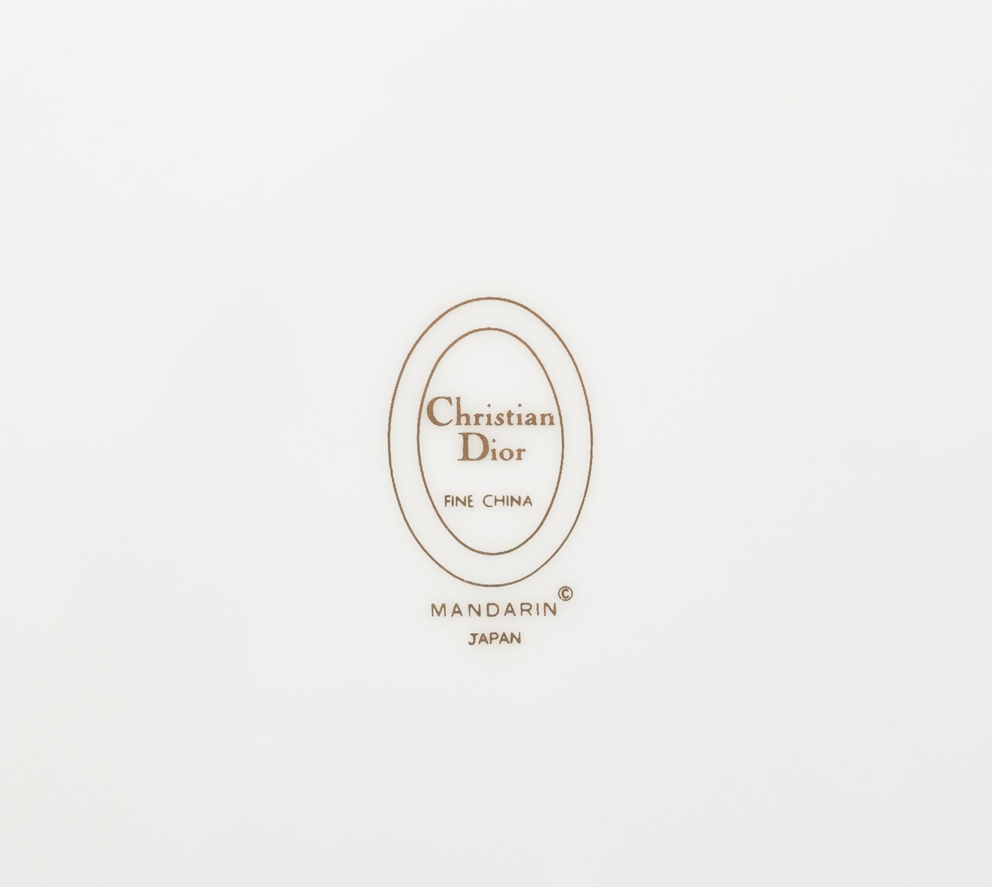 A Christian Dior Porcelain Dinner Service