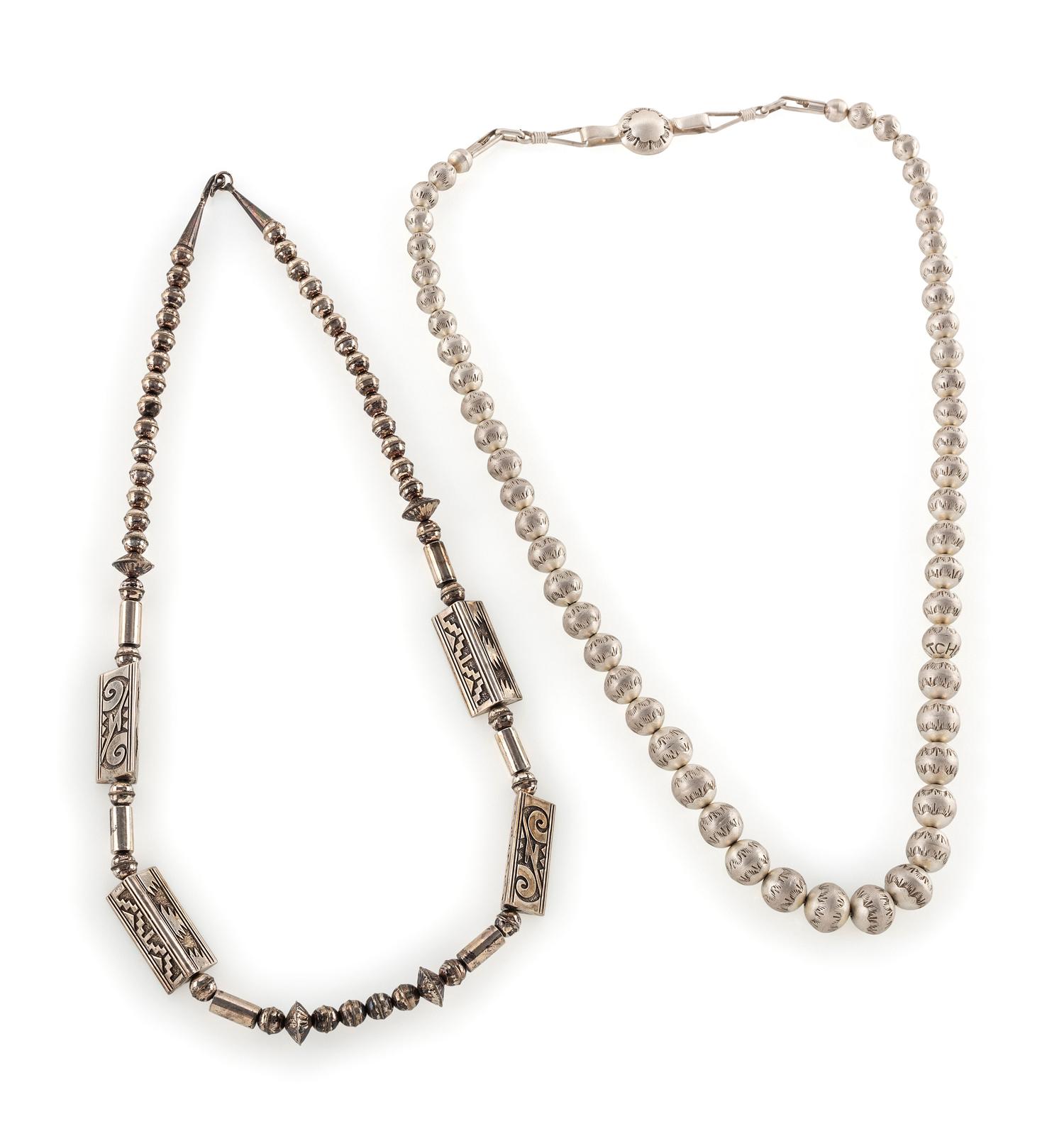 Sterling Silver Navajo Pearl Necklace, PLUS