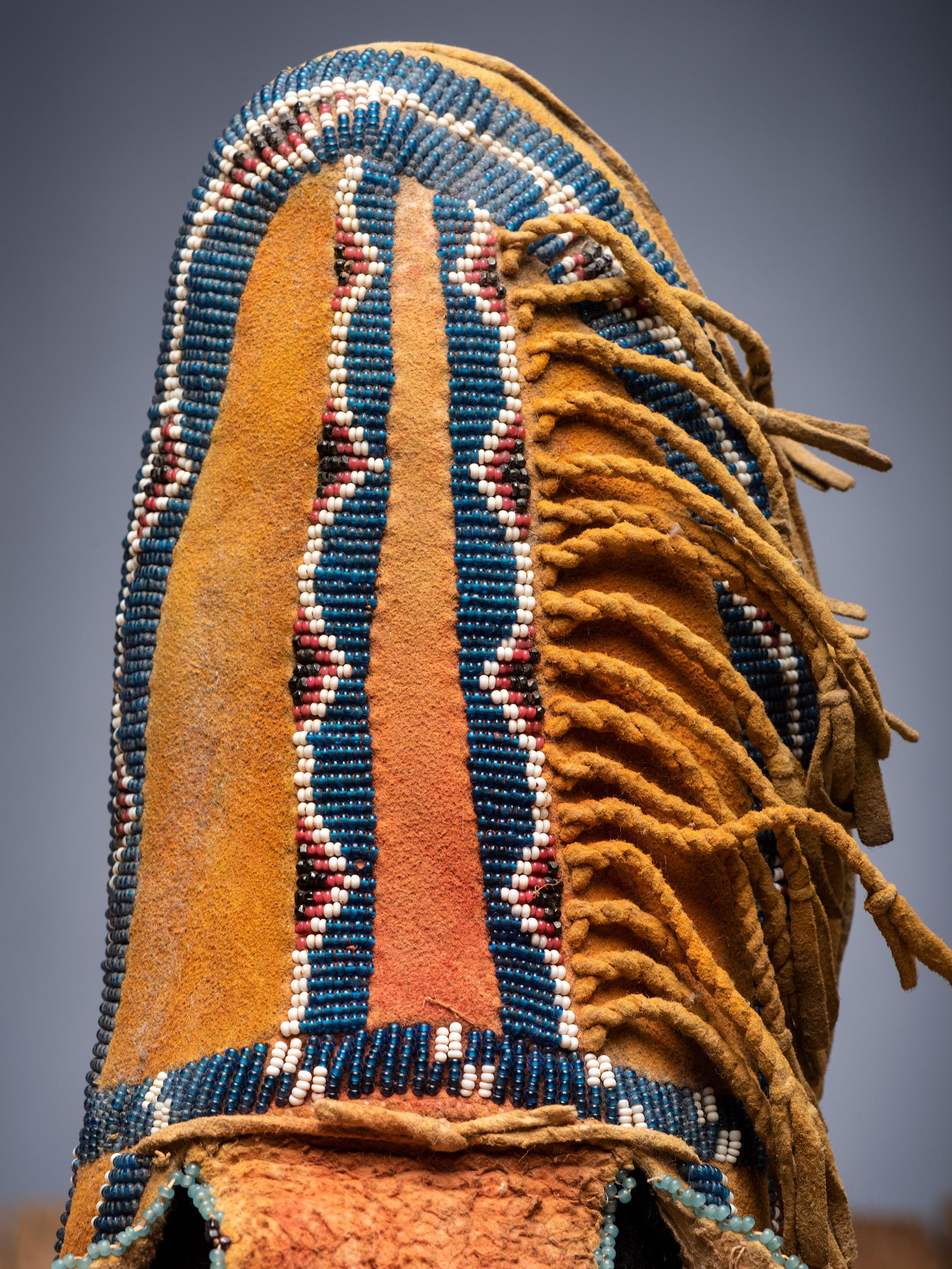 Kiowa Beaded Hide Moccasins