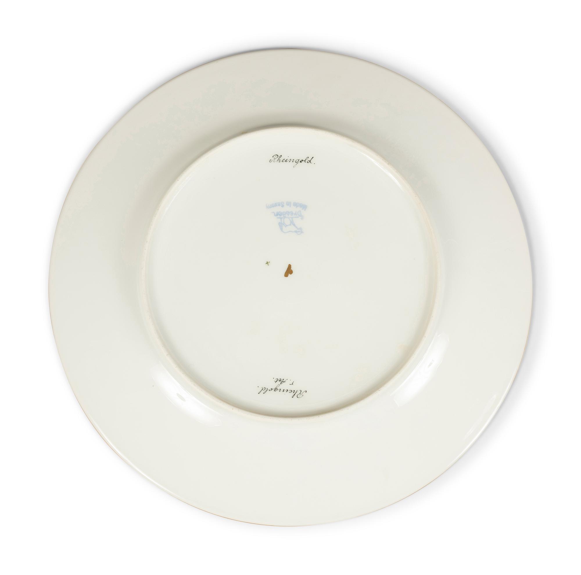 Eleven Dresden Ambrosius Lamm Porcelain Opera Cabinet Plates