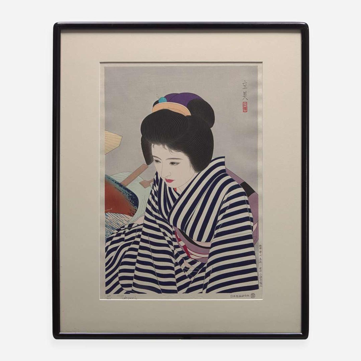 Tatsumi Shimura 志村立美 浮世绘一组四幅 (Japanese b.1907-d.1980)