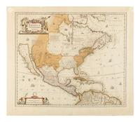 [MAP]. HONDIUS, Henricus (1597-1651). America Septentrionalis . Amsterdam, ca 1641.