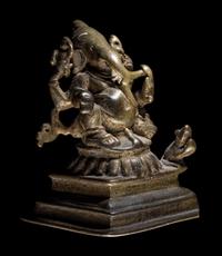 An Indian Bronze Figure of Ganesha