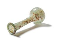 A Roman Green Glass Unguentarium