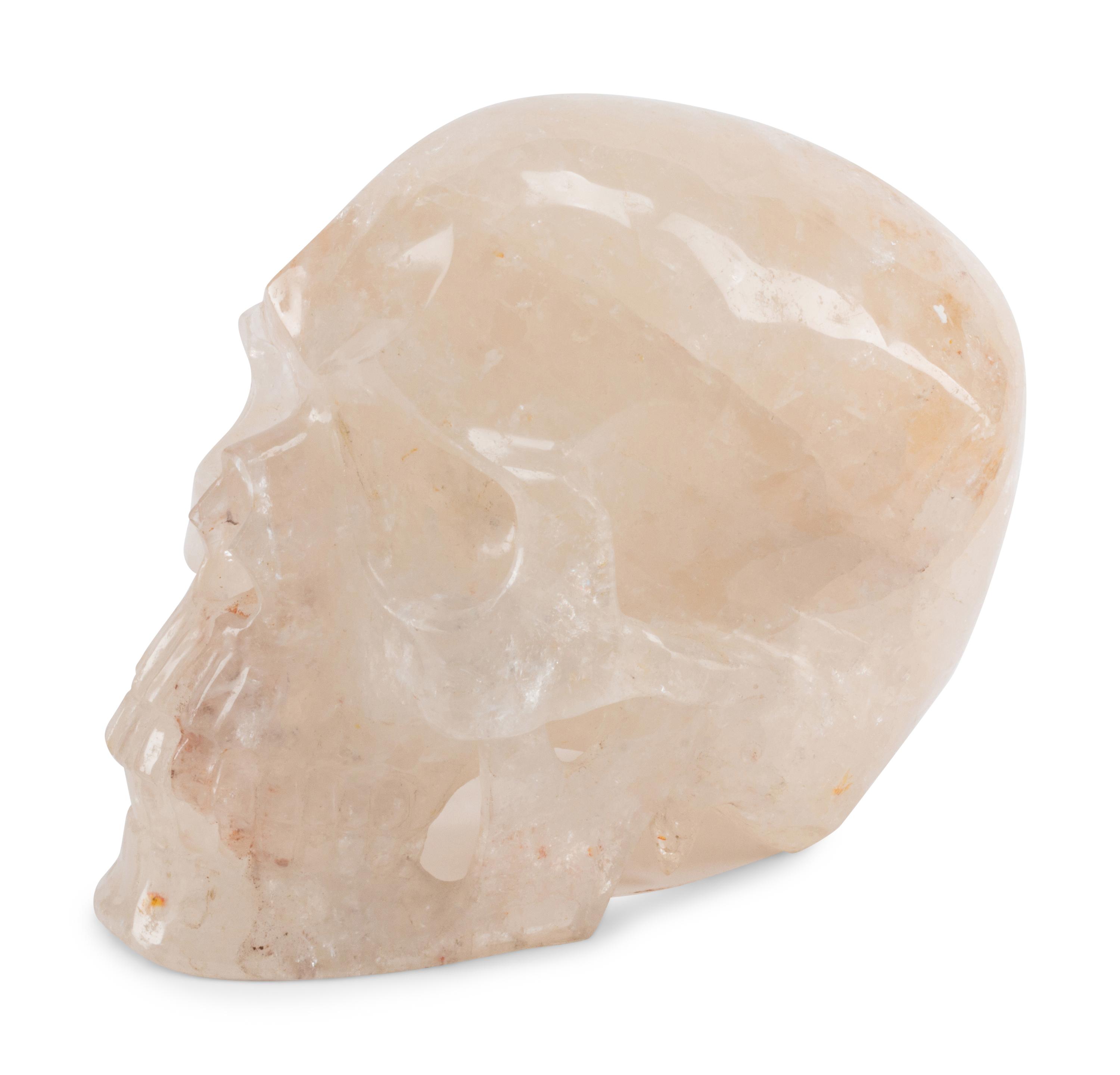 A Large Rock Crystal Skull