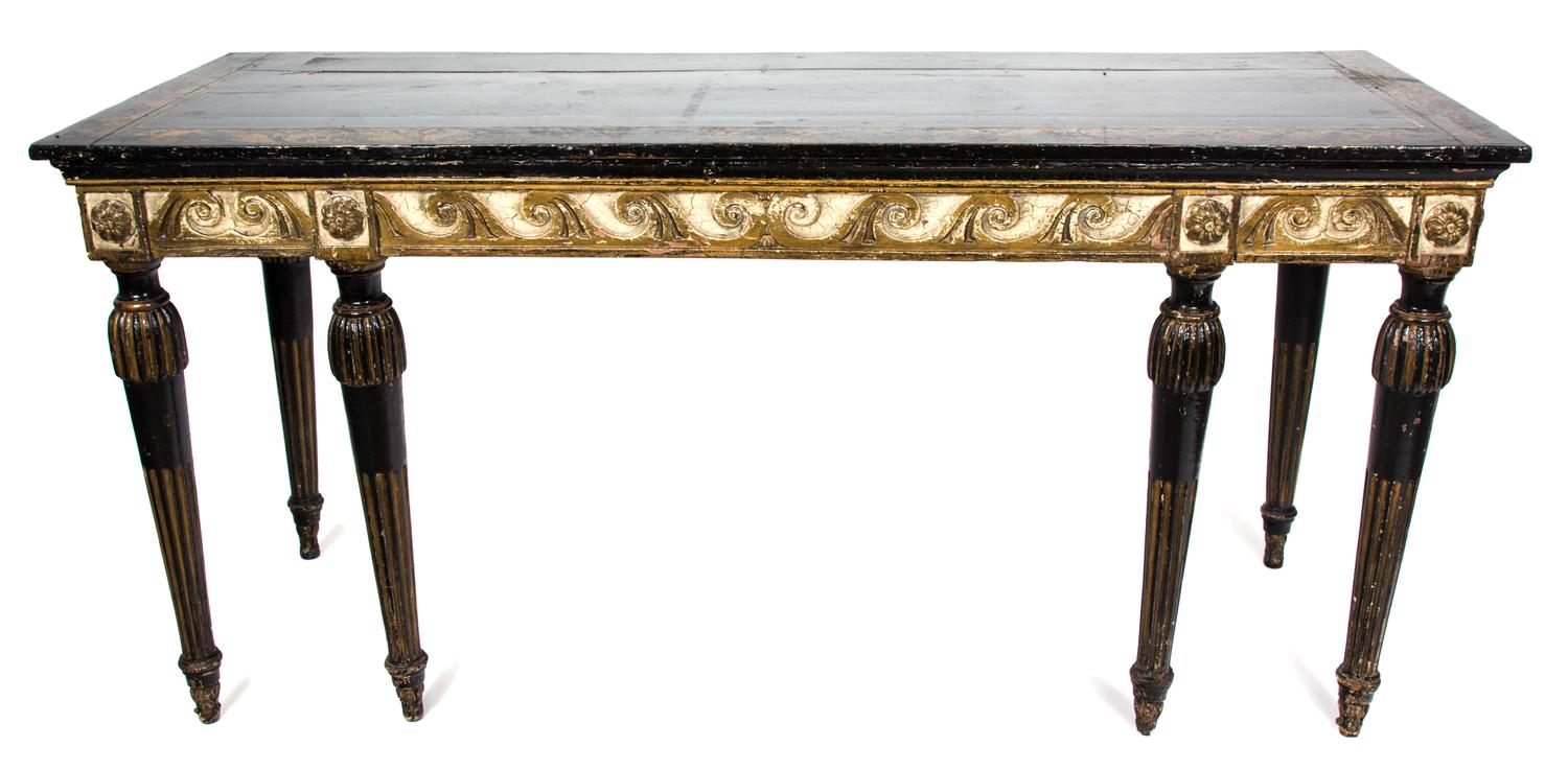 An Italian Neoclassical Console Table Height 32 3/4 x width 68 x depth 18 inches. — LATE 18TH CENTURY