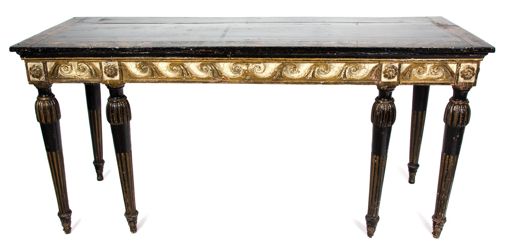 An Italian Neoclassical Console Table Height 32 3/4 x width 68 x depth 18 inches. — LATE 18TH CENTURY