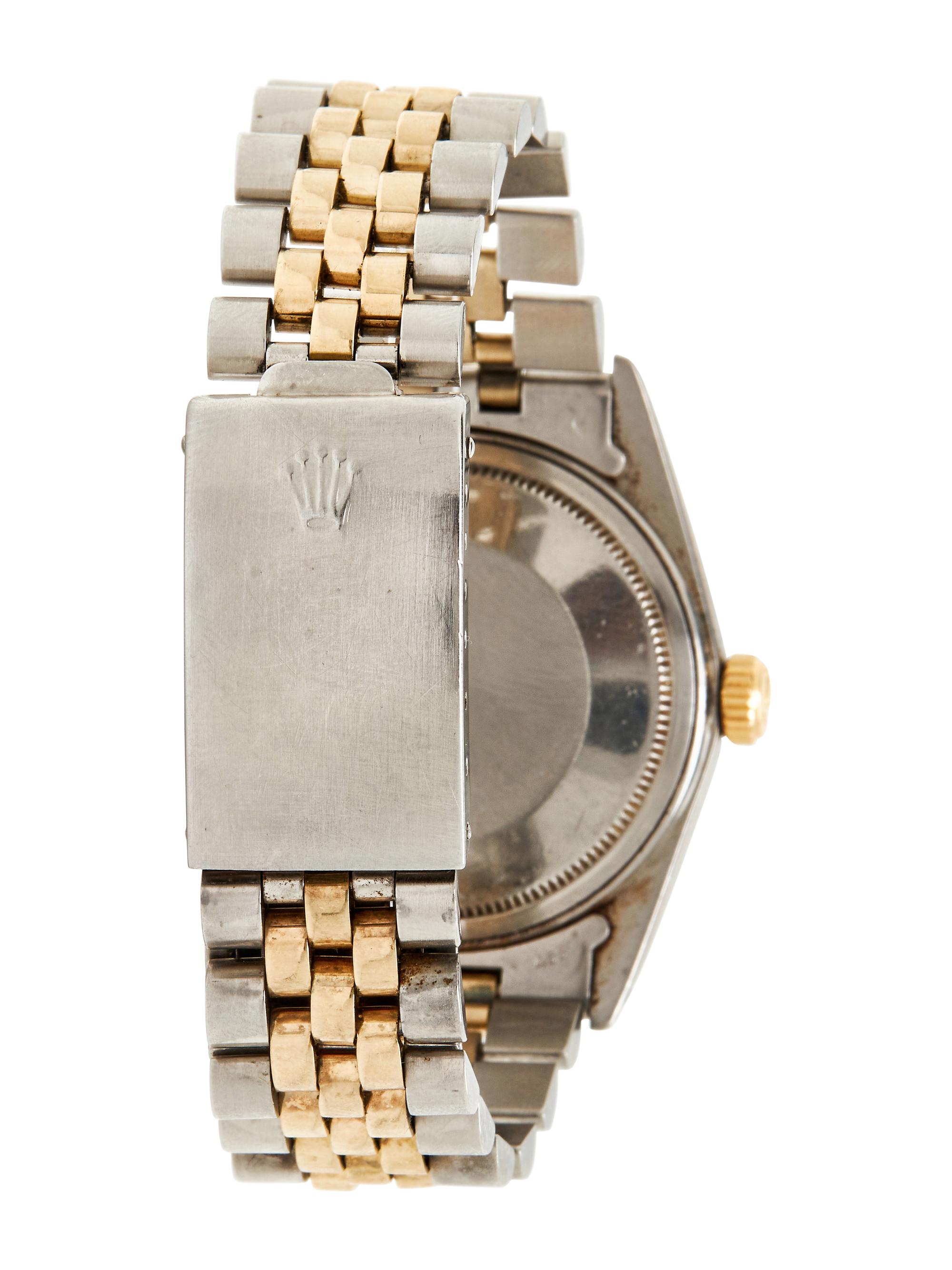ROLEX, REF. 16013 STAINLESS STEEL AND YELLOW GOLD 'OYSTER PERPETUAL DATEJUST' WATCH