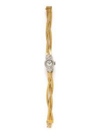 ELGIN, YELLOW GOLD, PLATINUM, AND DIAMOND WATCH