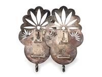 Pair of Southwestern-style Sterling Silver Sconces