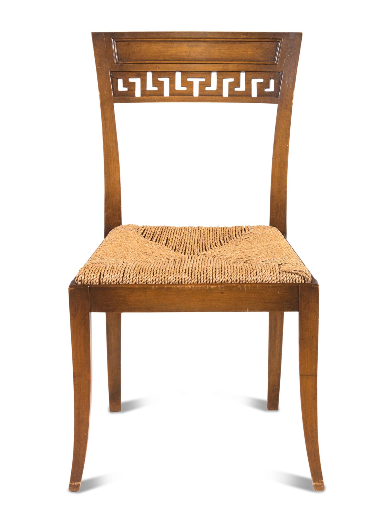 A Set of Ten Neoclassical Style Dining Chairs