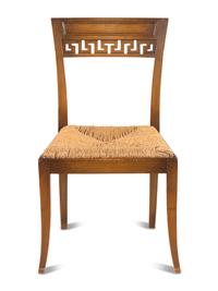 A Set of Ten Neoclassical Style Dining Chairs