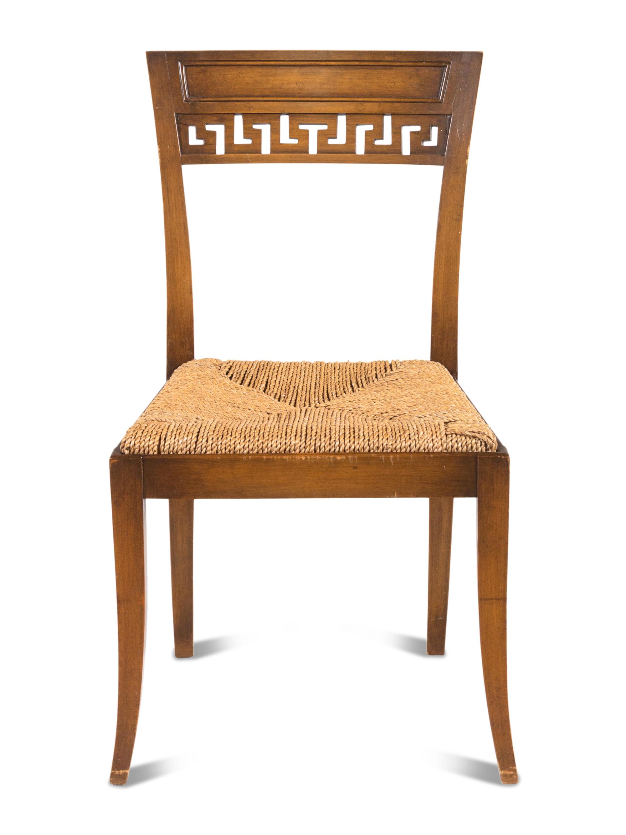 A Set of Ten Neoclassical Style Dining Chairs